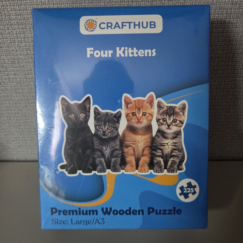 New CraftHub Wooden Puzzle 3A "Four Kittens"
